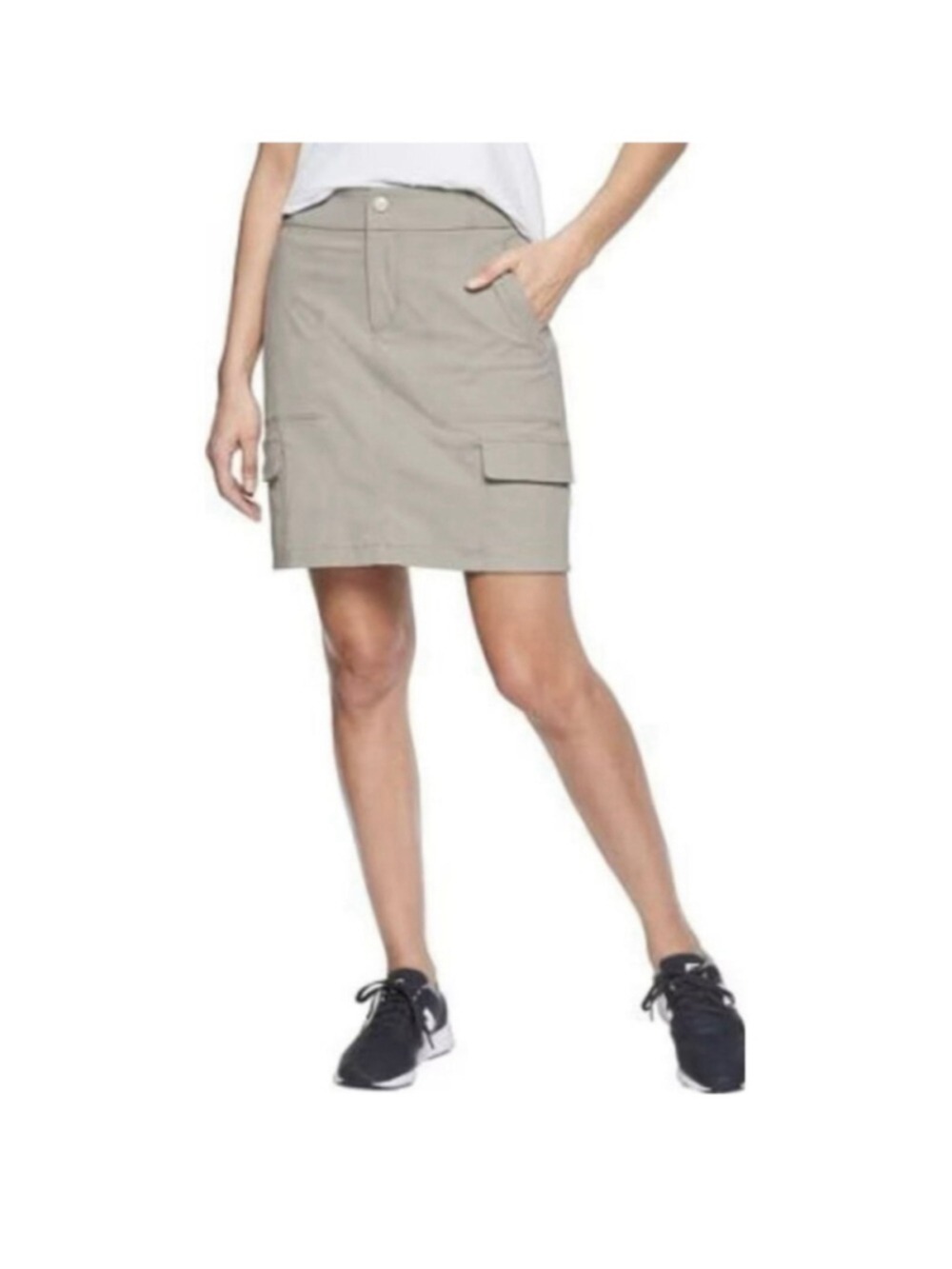 Women's Athleta Trekkie Skort Gray Beige Size 10